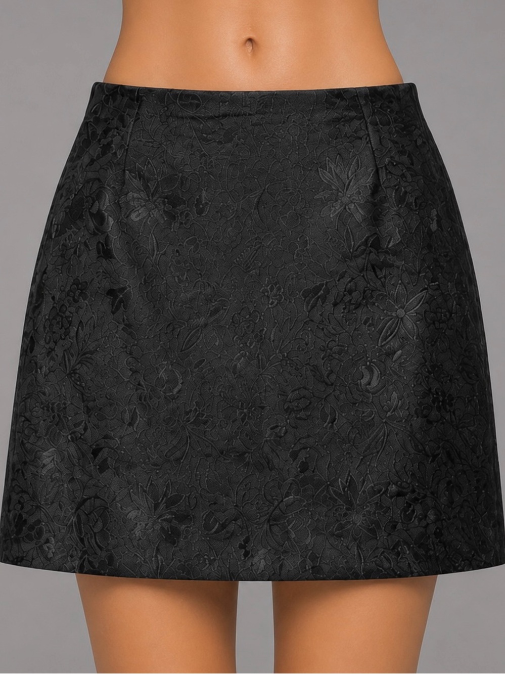 Dolce & Gabbana Black Floral Embroidered Skirt